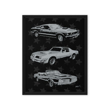 American Muscle Monotone - Framed canvas